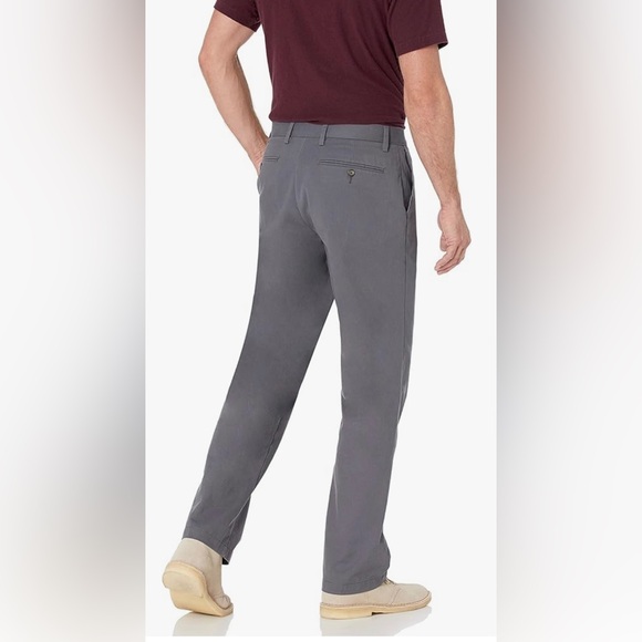 Classic Fit Flat Front Chino Pant in Grey - Picture 3 of 16